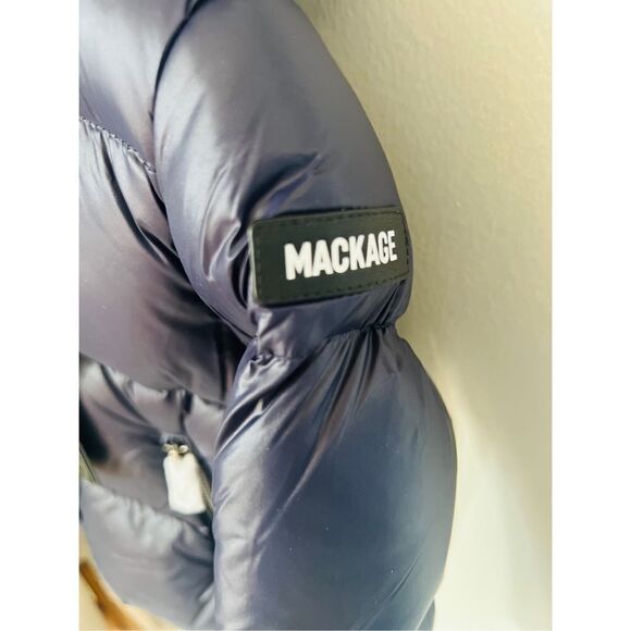 MACKAGE Morgan Water Repellent Down Insulated Hooded Puffer Jacket, 6 Months NWT - Picture 6 of 17